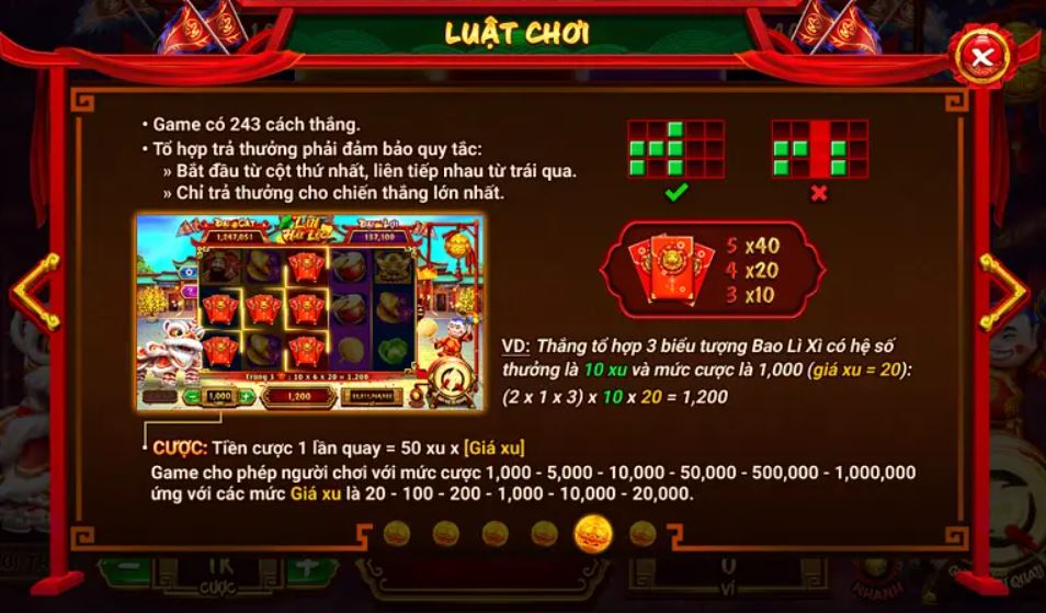 Siêu game Lân hái lộc